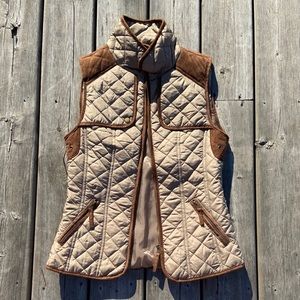 riding-style quilted vest